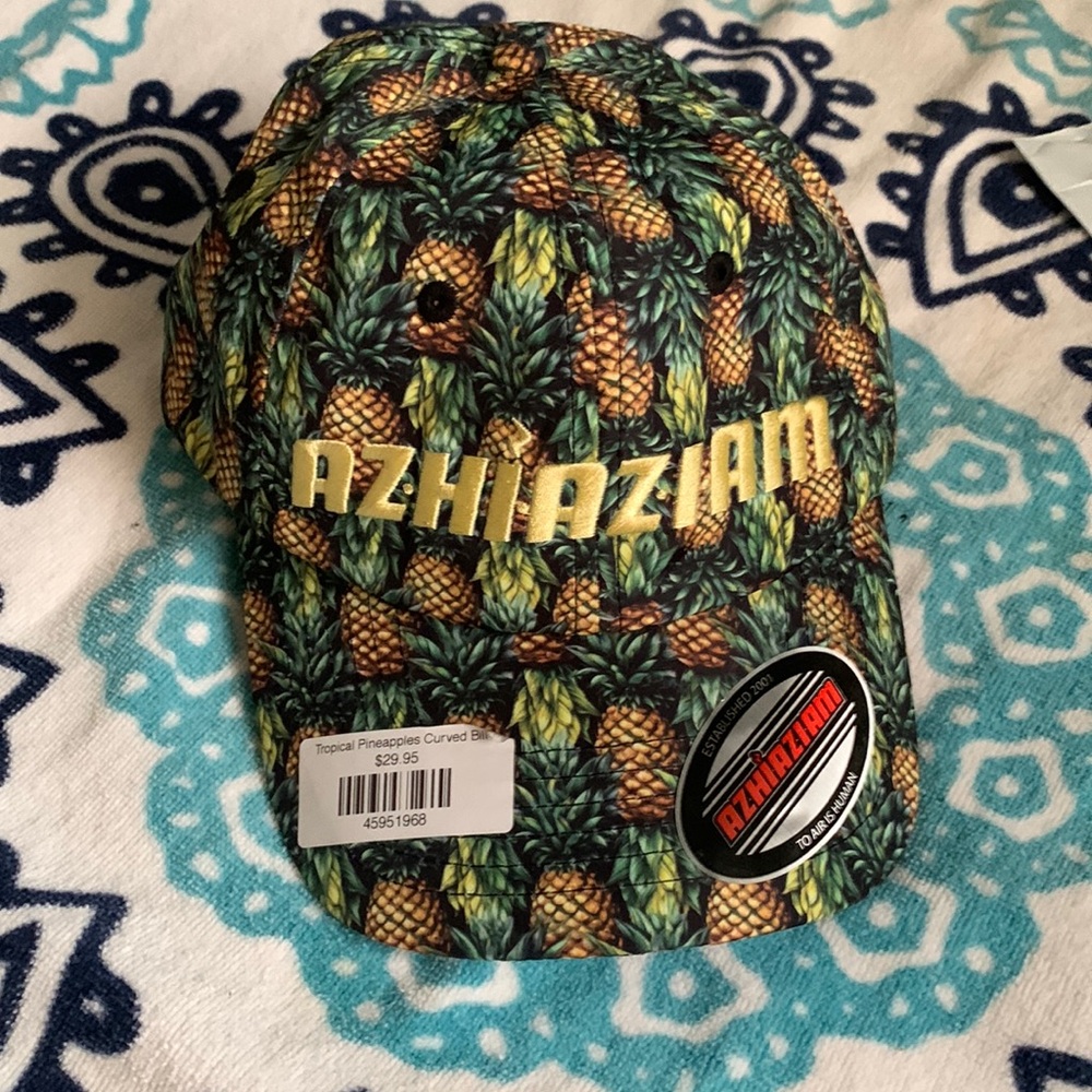 AZHIAZIAM  pineapple print baseball cap